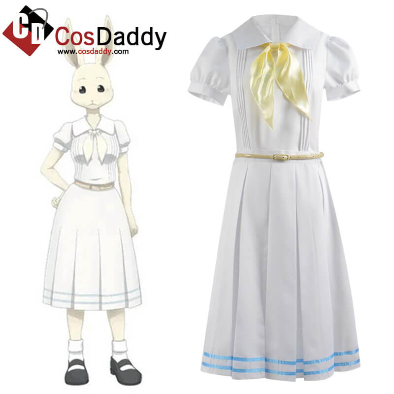 CosDaddy Beastars Haru White Dress Full Set Cosplay Costume